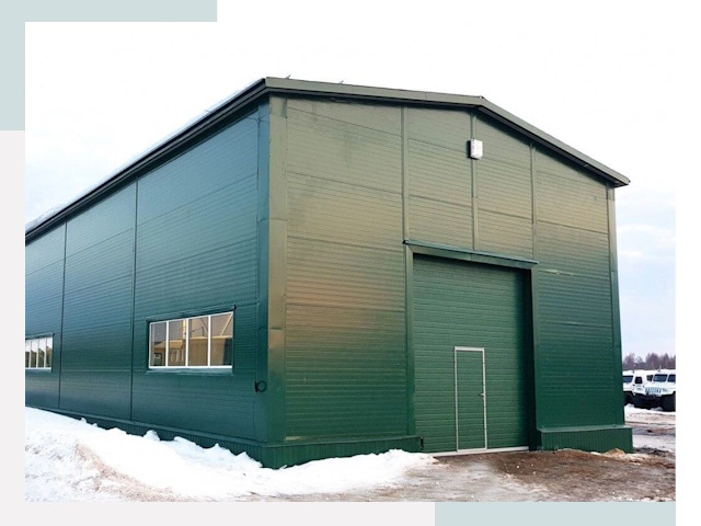 Двускатные ангары в Тынде