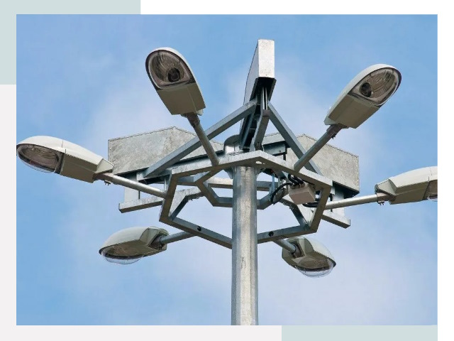 Монтаж осветительных мачт в Тынде